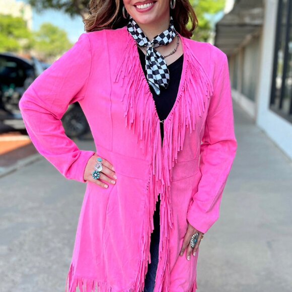 Scottsdale Suede Jacket Pink - Picture 3 of 8